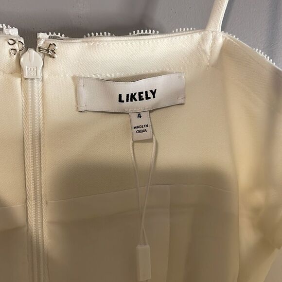 Likely Lace-trim Sheath Dress In White || SZ 4 - Picture 16 of 16